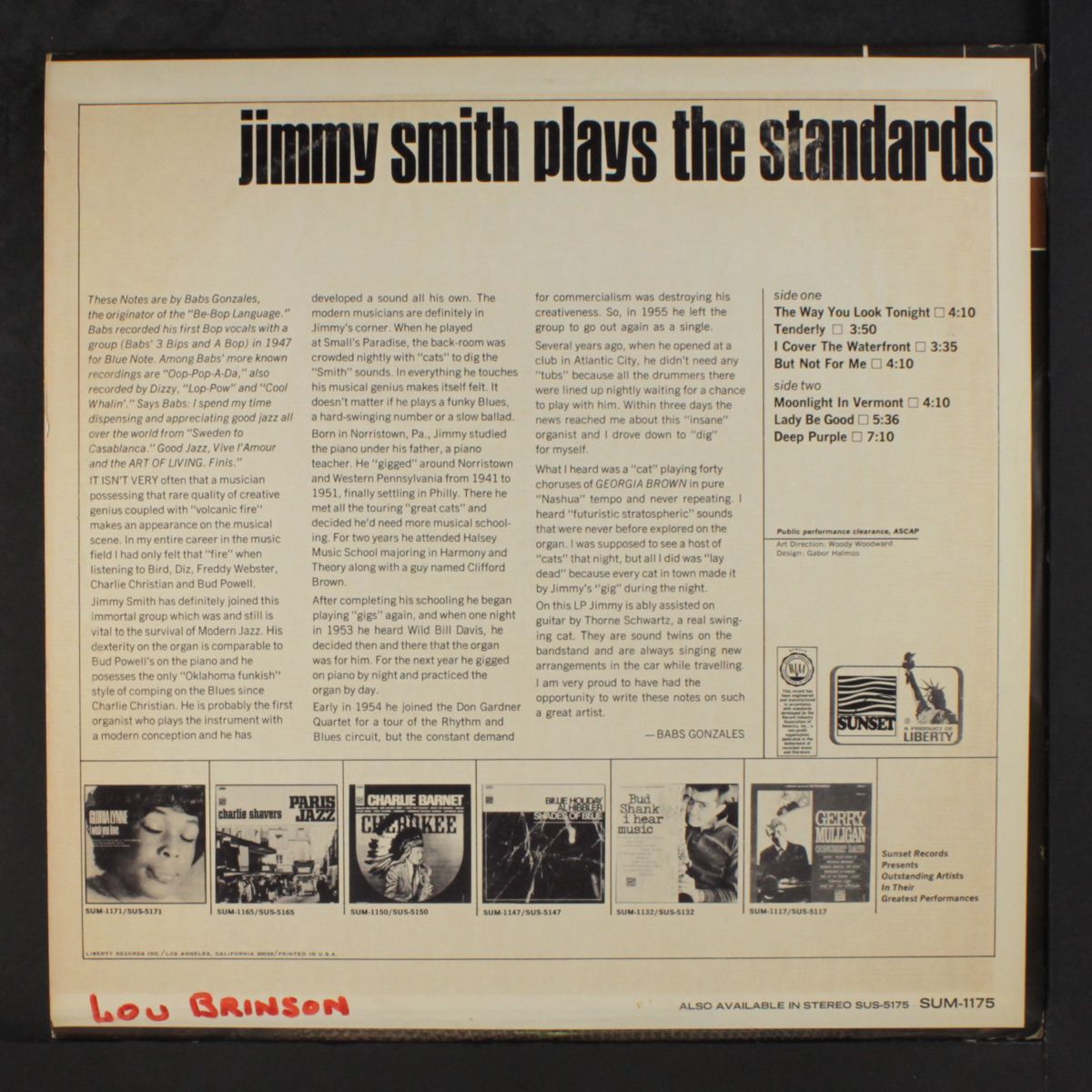 plays the standards by JIMMY SMITH