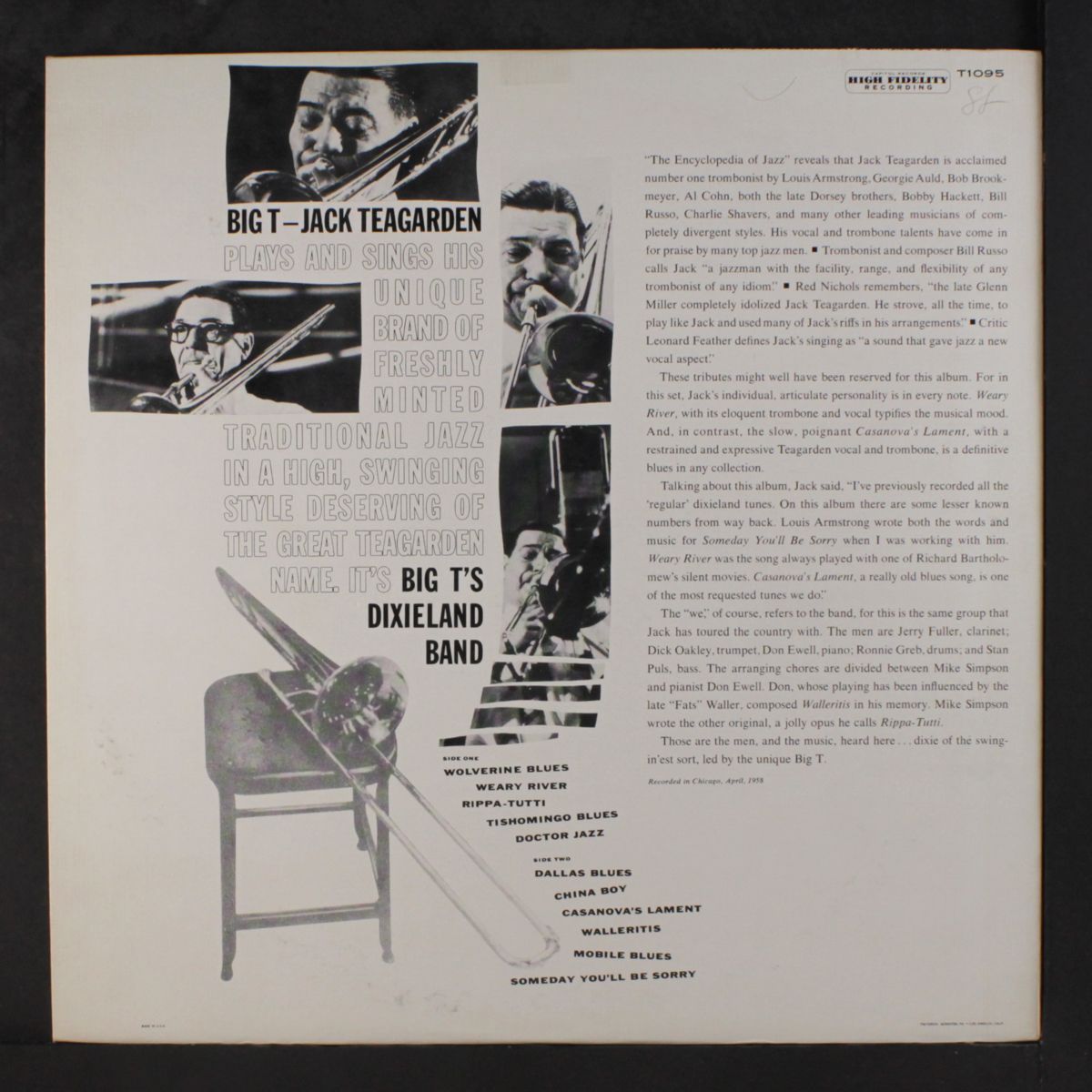 big t's dixieland band by JACK TEAGARDEN