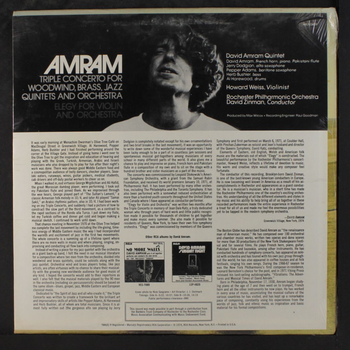 triple concerto by DAVID AMRAM