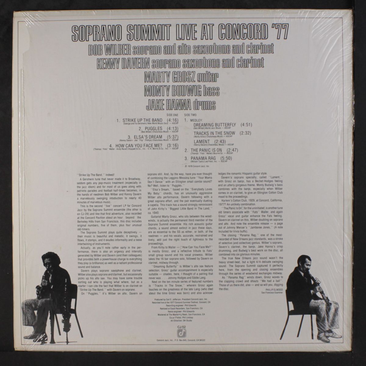 soprano summit live at concord '77 by BOB WILBERN & KENNY DAVERN