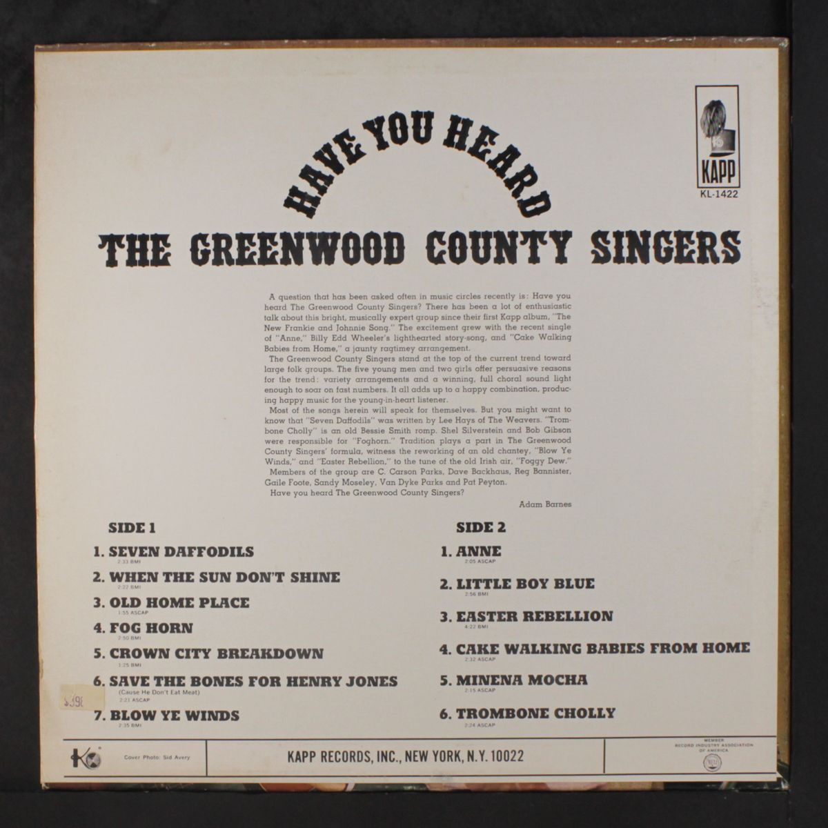 have you heard by GREENWOOD COUNTY SINGERS
