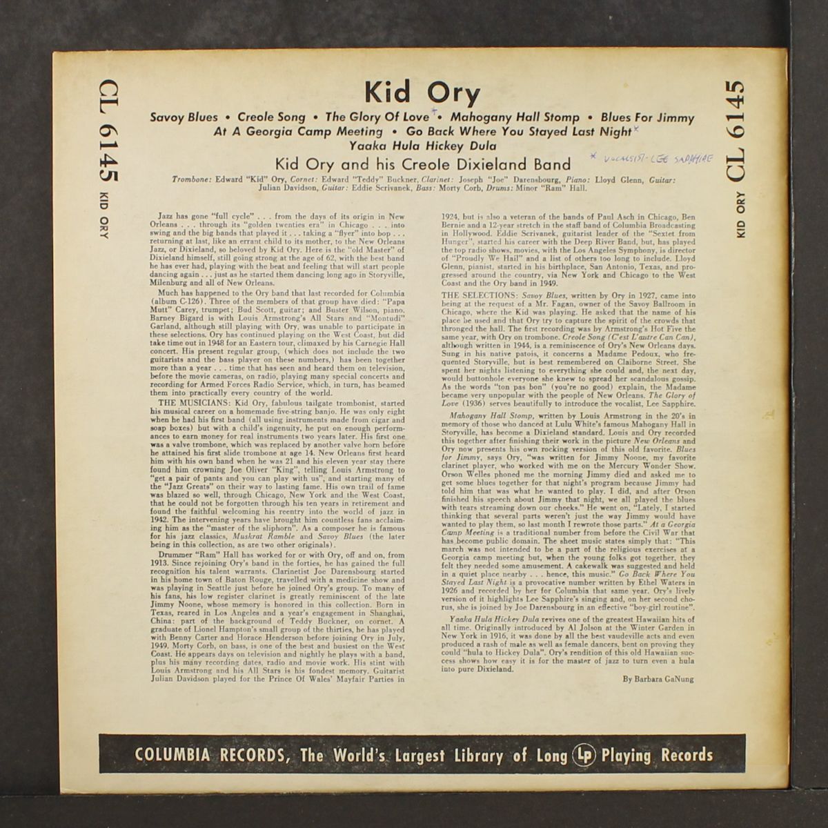 and his creole dixieland band by KID ORY