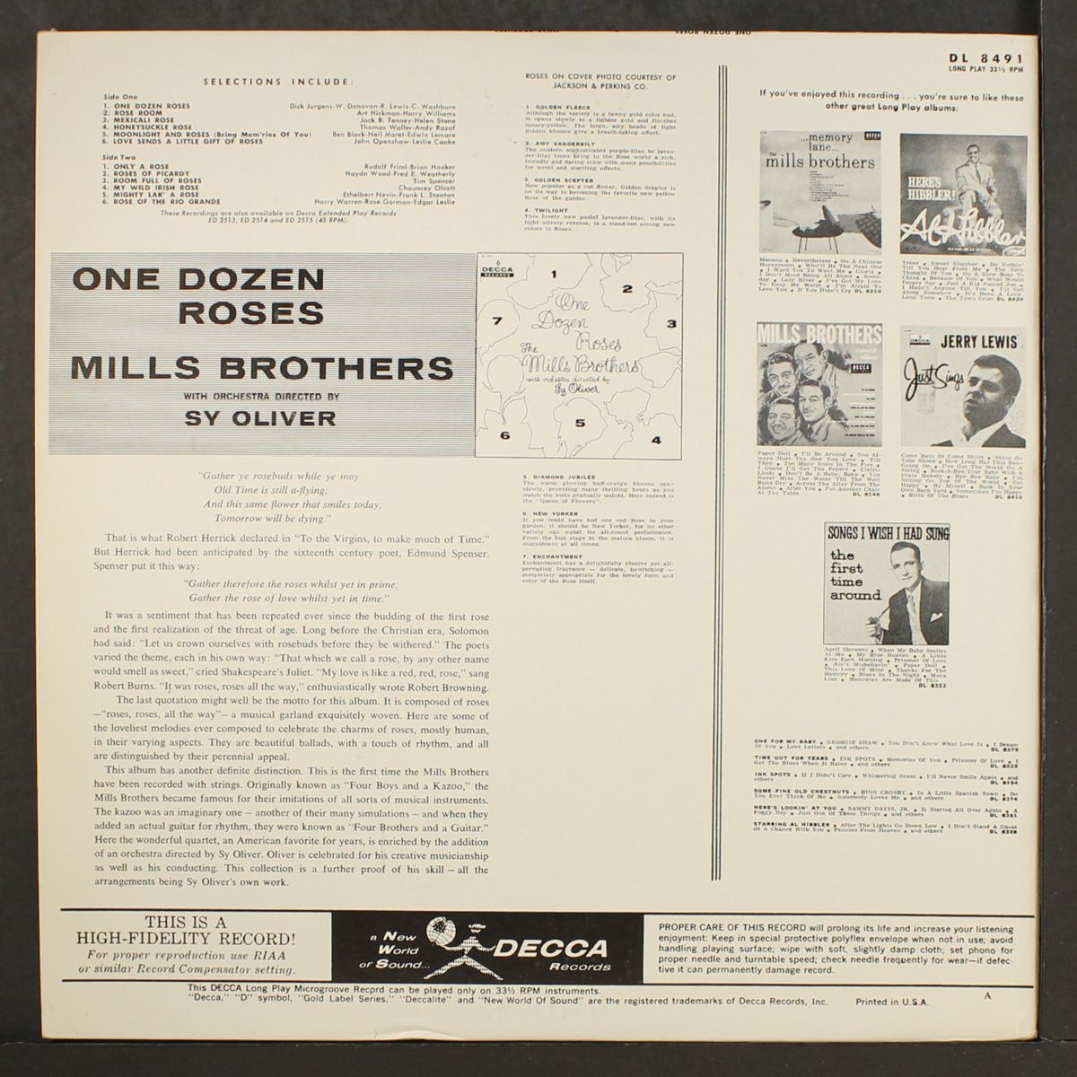 one dozen roses by MILLS BROTHERS