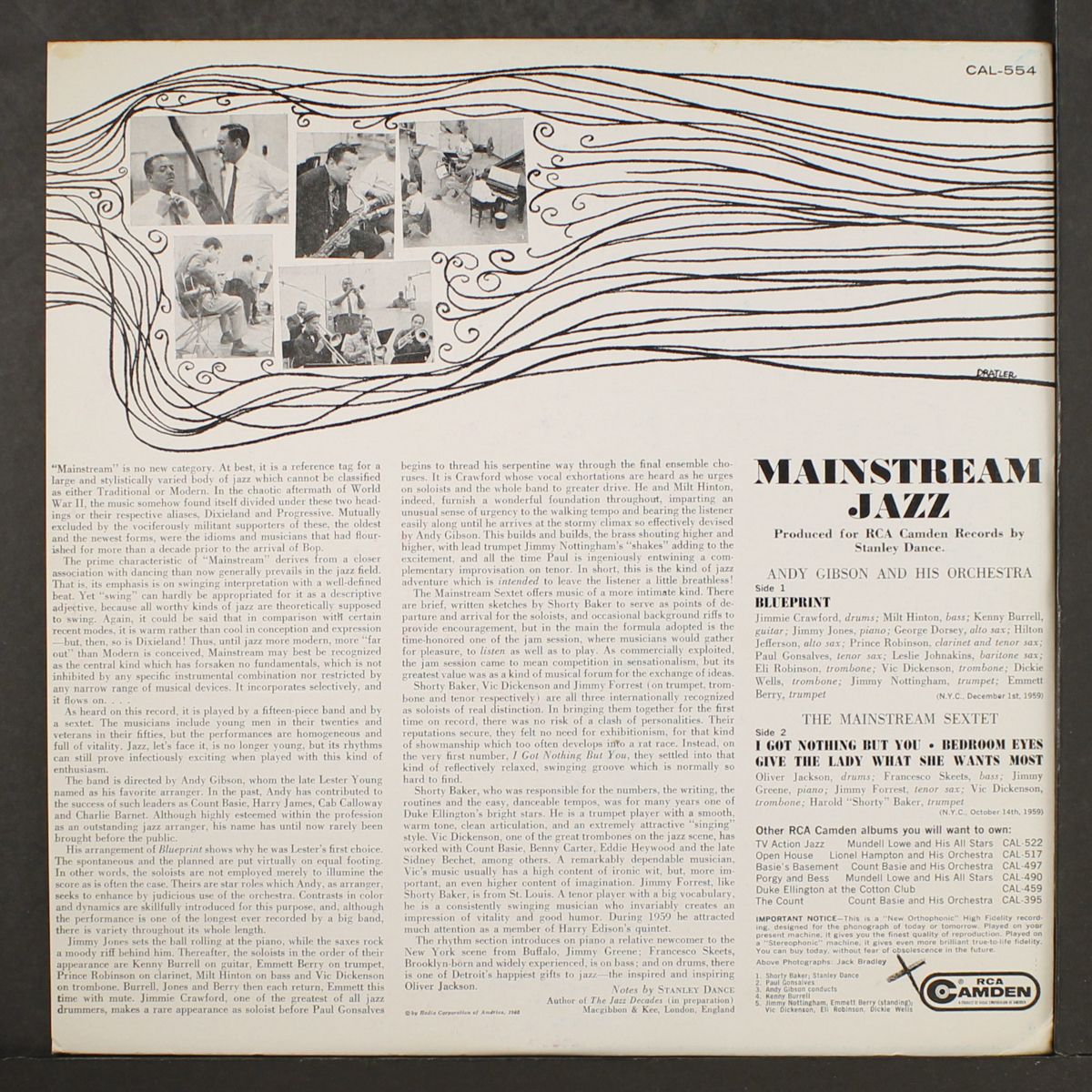 mainstream jazz by ANDY GIBSON / MAINSTREAM SEXTET