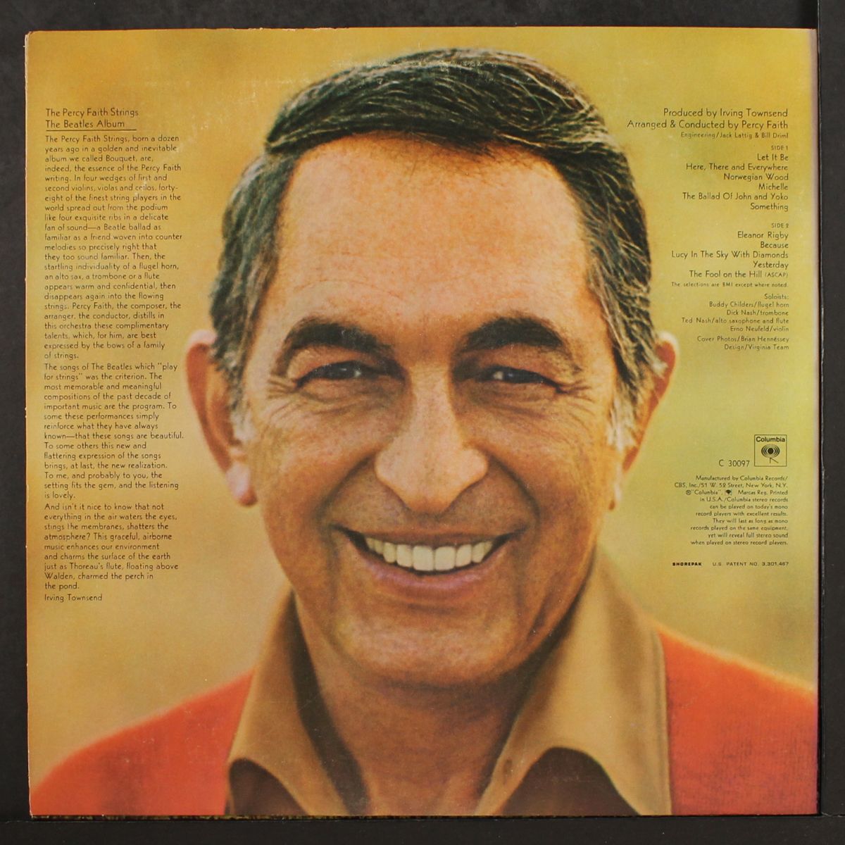 the beatles album by PERCY FAITH STRINGS