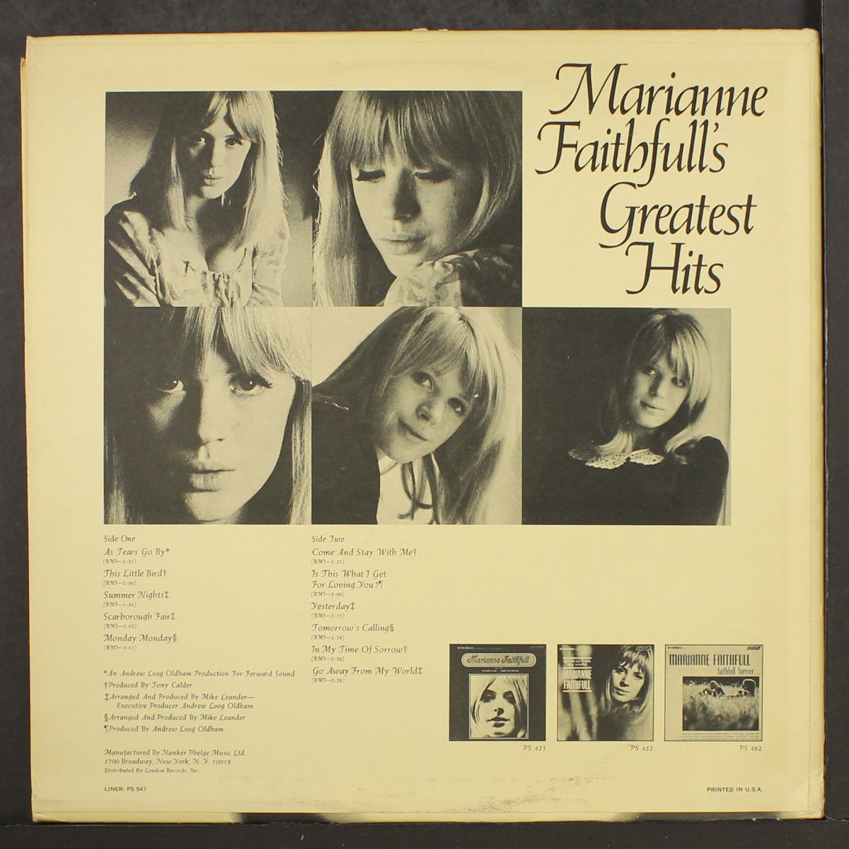 greatest hits by MARIANNE FAITHFULL