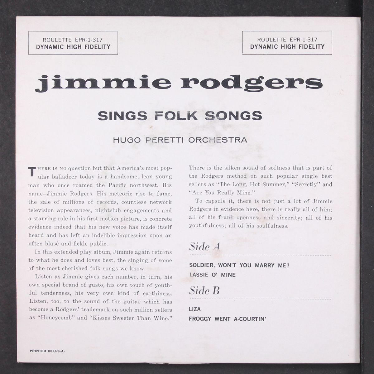 sings folk songs, part 3 by JIMMIE RODGERS