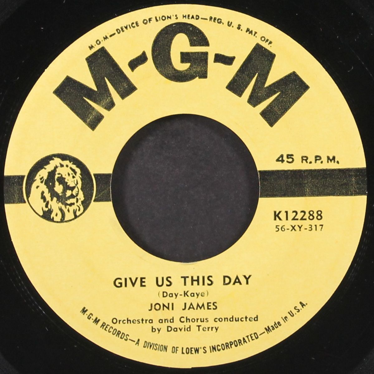give us this day / how lucky you are by JONI JAMES