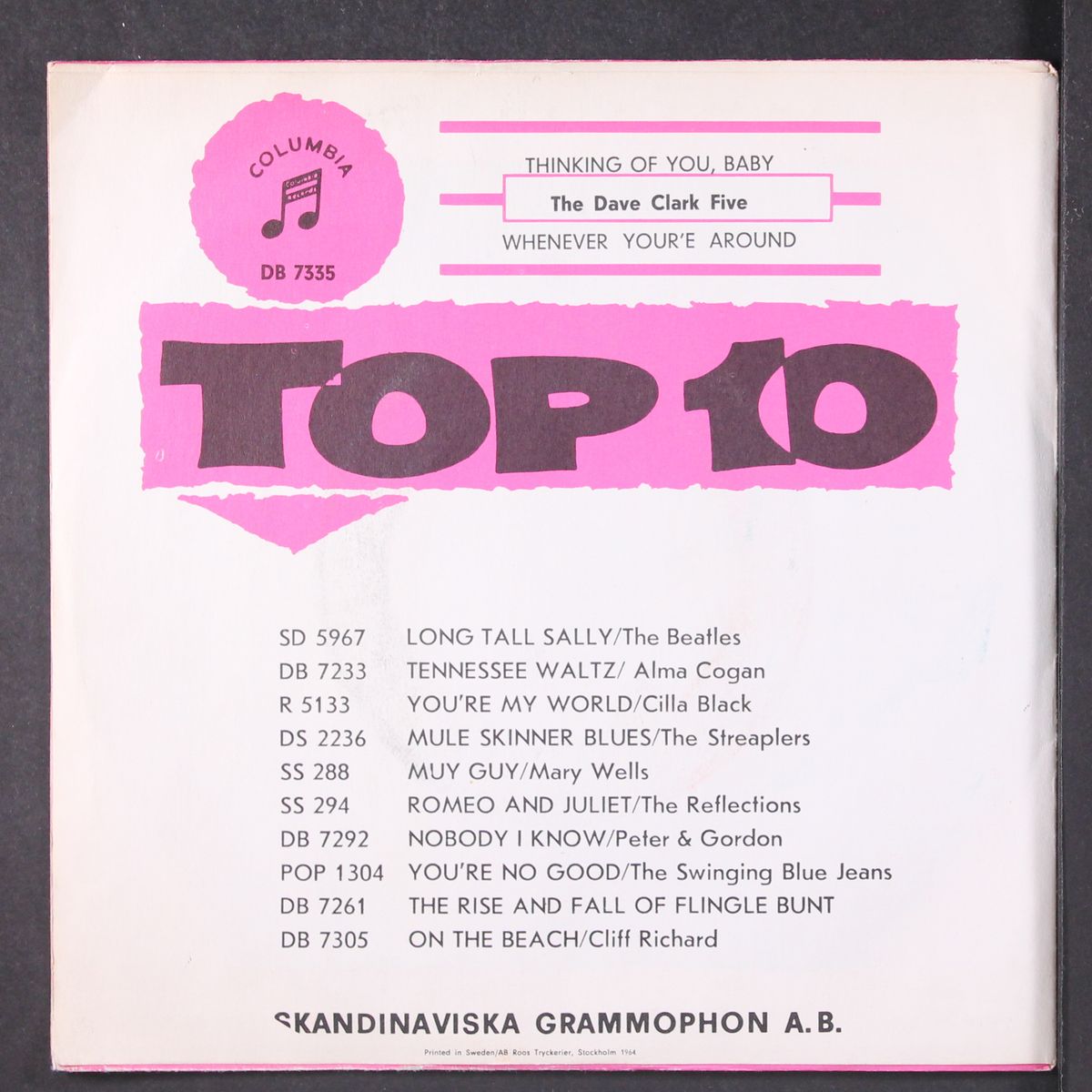 thinking of you baby / whenever you're around by DAVE CLARK FIVE