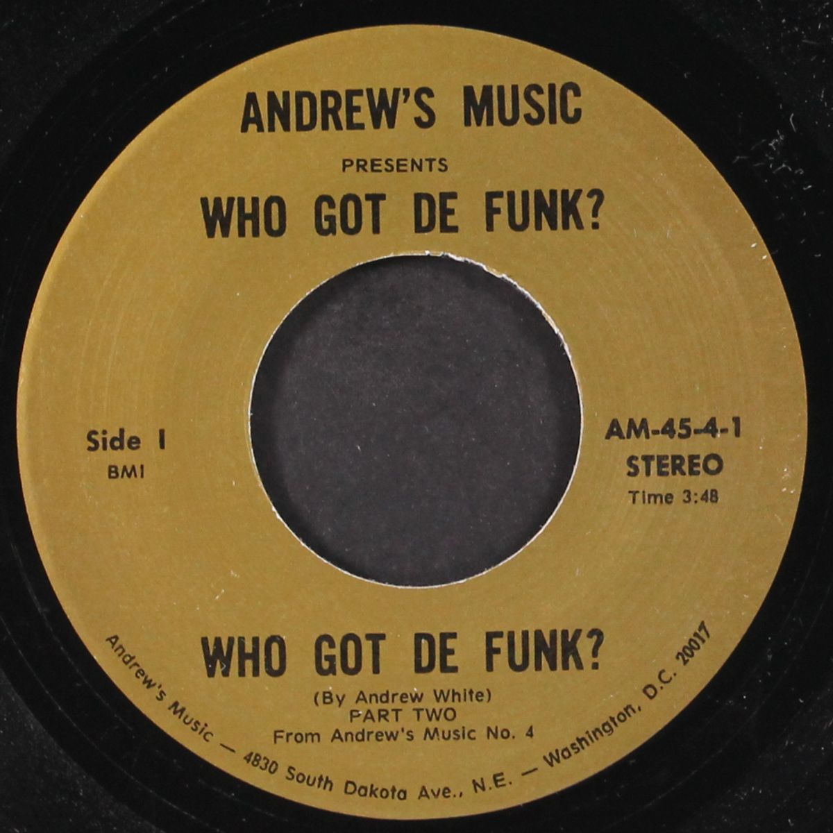 who got de funk pt. 2 / same by ANDREW WHITE