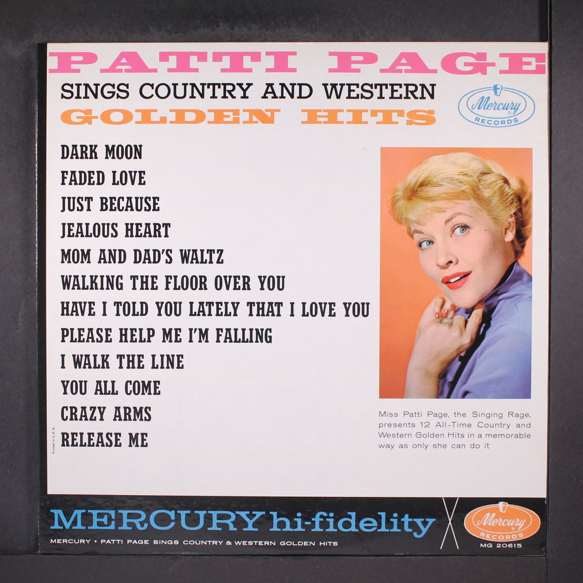 sings country and western golden hits by PATTI PAGE