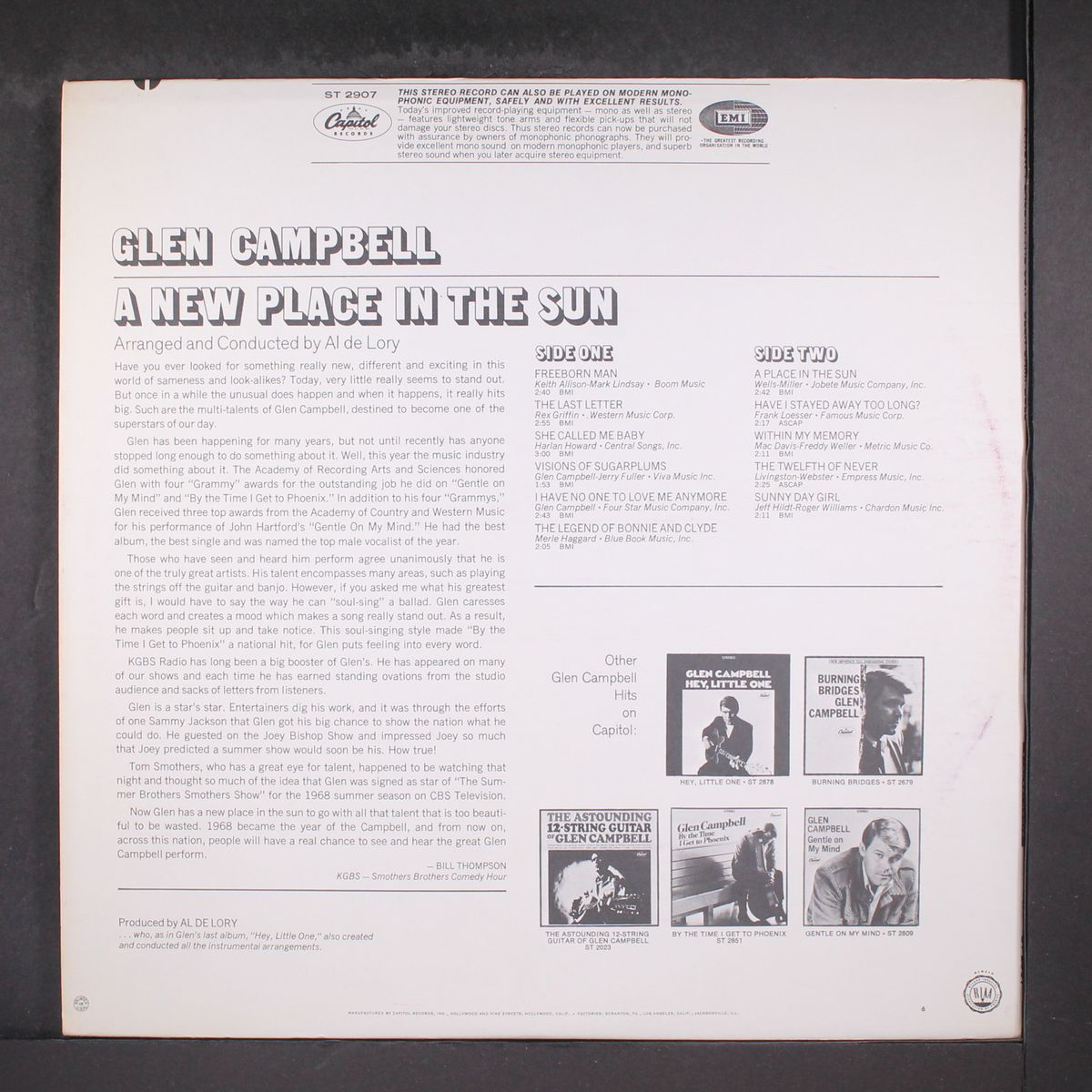 a new place in the sun by GLEN CAMPBELL