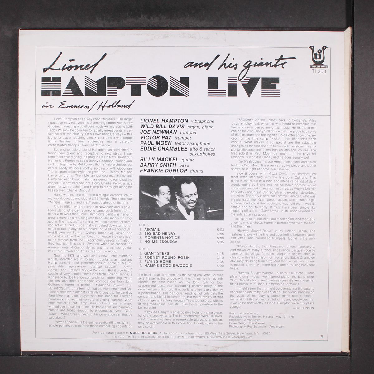 live in emmen/holland by LIONEL HAMPTON