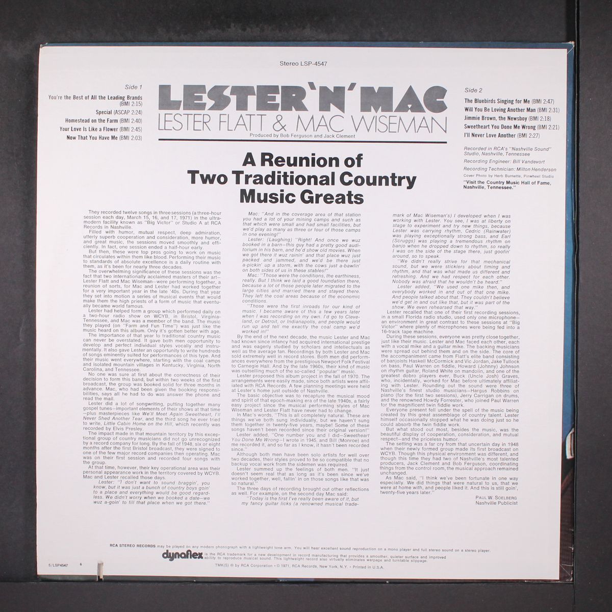 lester 'n' mac by LESTER FLATT & MAC WISEMAN