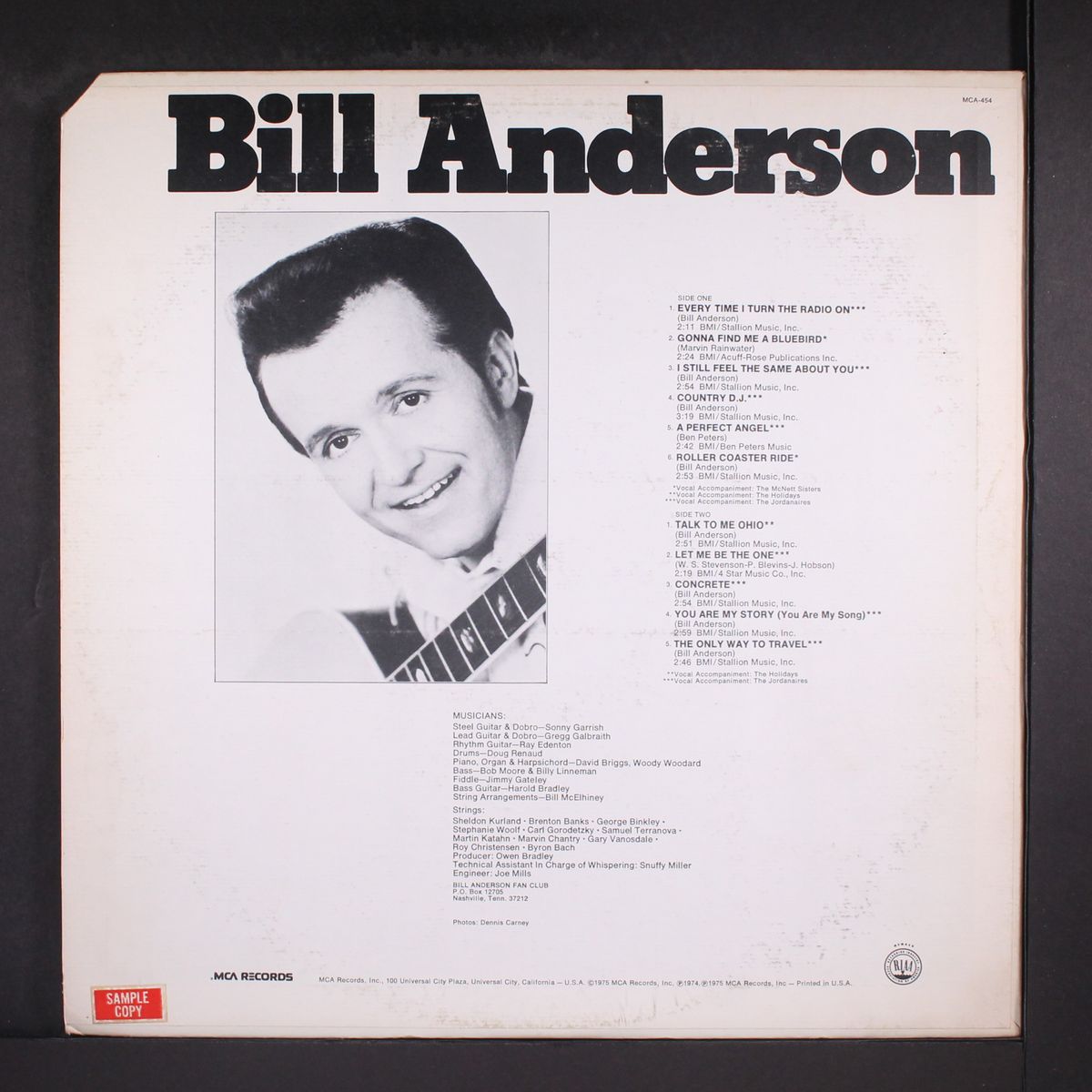 everytime i turn the radio on / talk to ohio by BILL ANDERSON