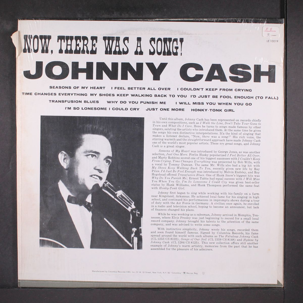 now, there was a song! by JOHNNY CASH