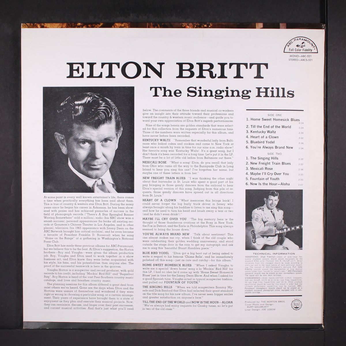 the singing hills by ELTON BRITT