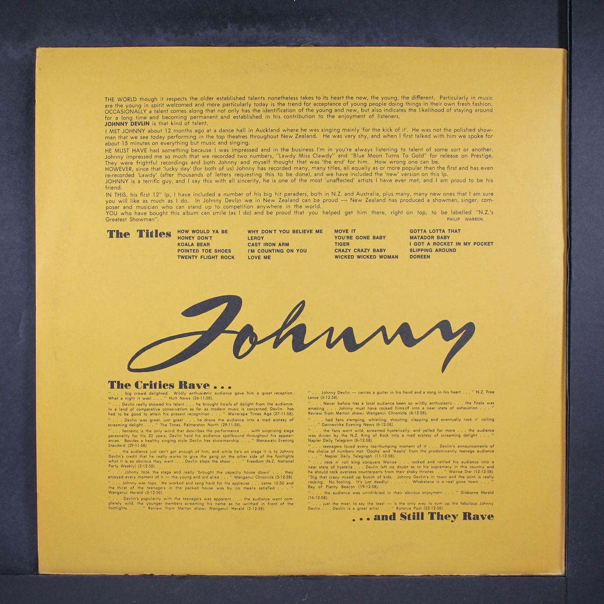 how would ya be by JOHNNY DEVLIN