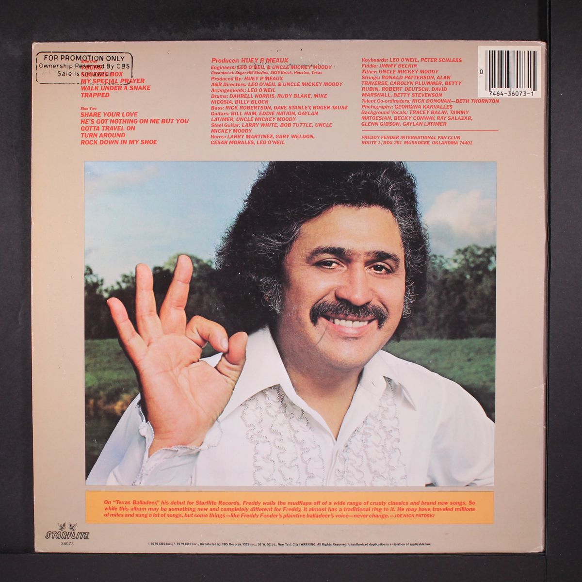 the texas balladeer by FREDDY FENDER