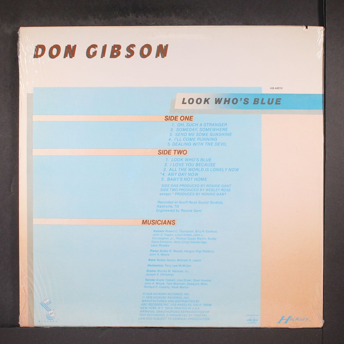 look who's blue by DON GIBSON