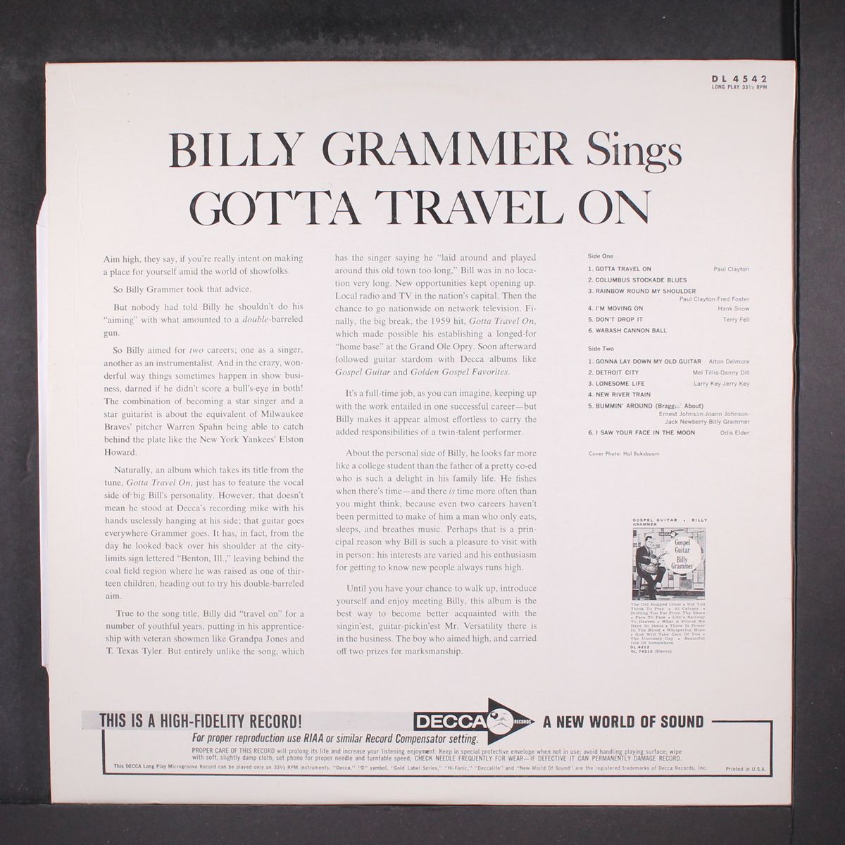 gotta travel on by BILLY GRAMMER