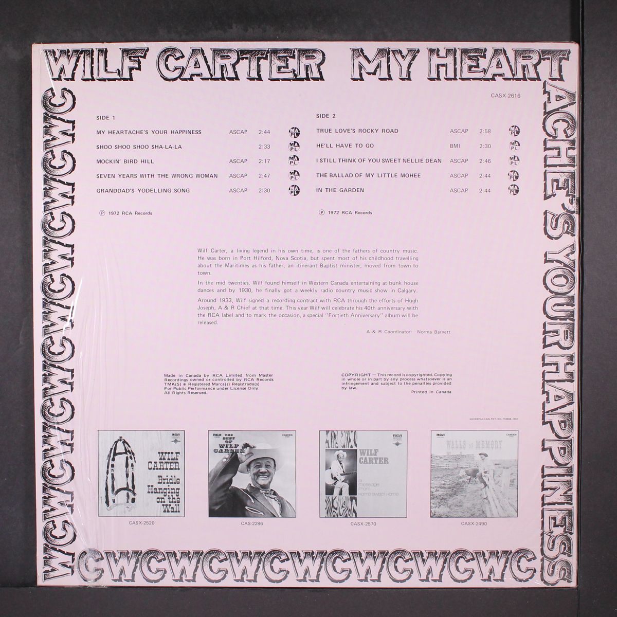 my heartache's your happiness by WILF CARTER