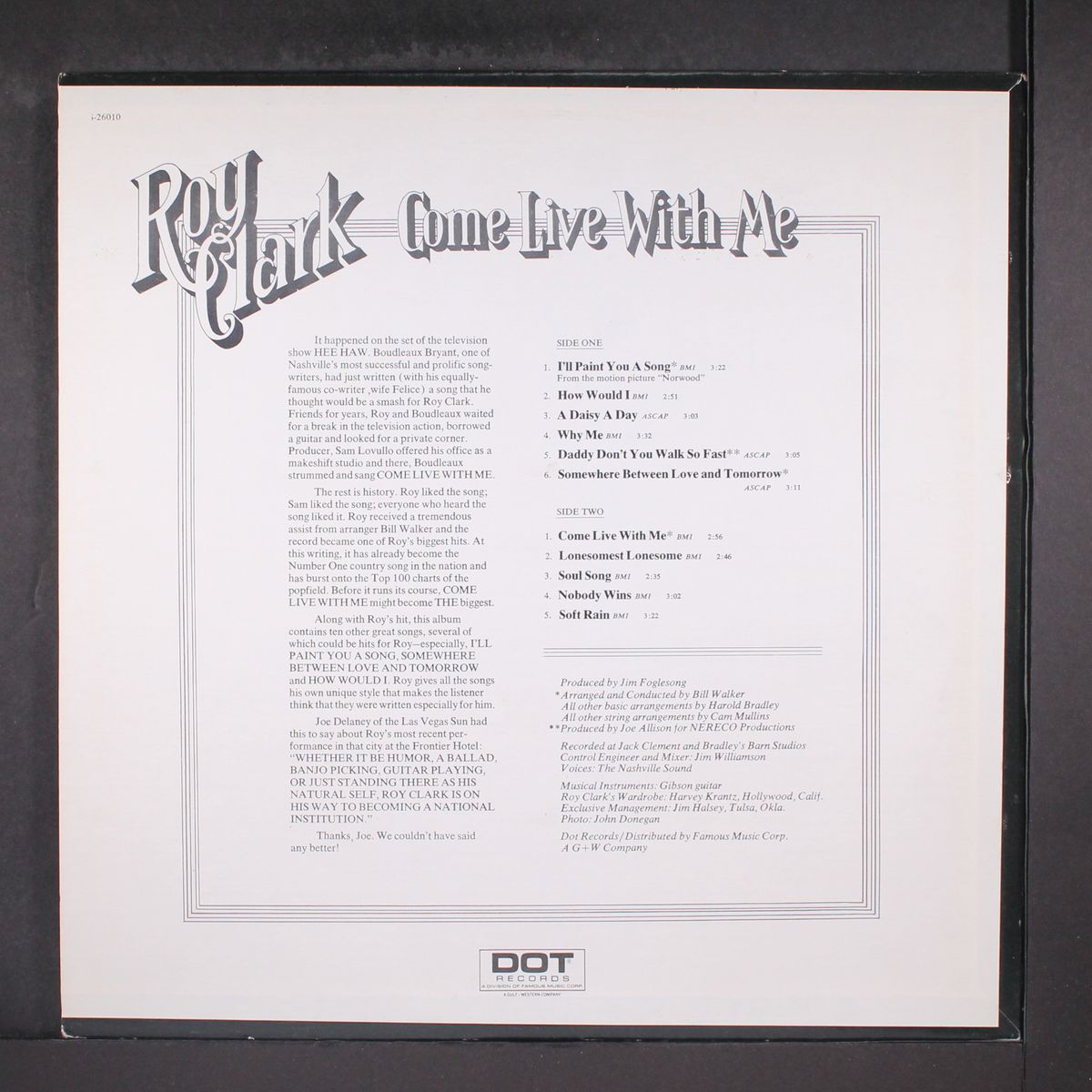 come live with me by ROY CLARK