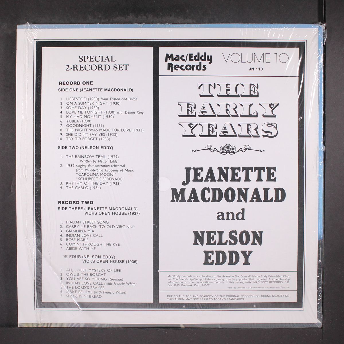 the early years vol. 10 by JEANETTE MACDONALD & NELSON EDDY