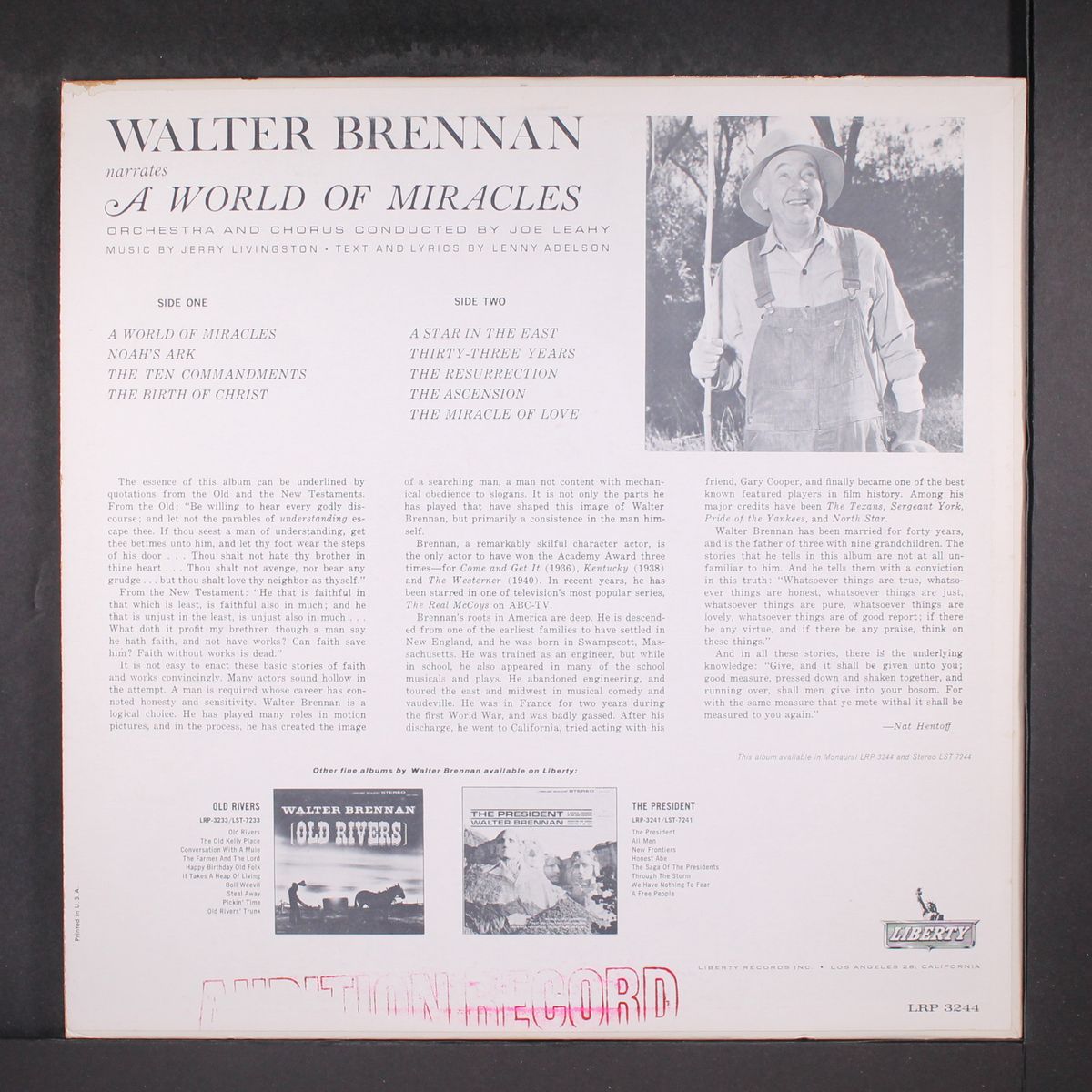 a world of miracles by WALTER BRENNAN