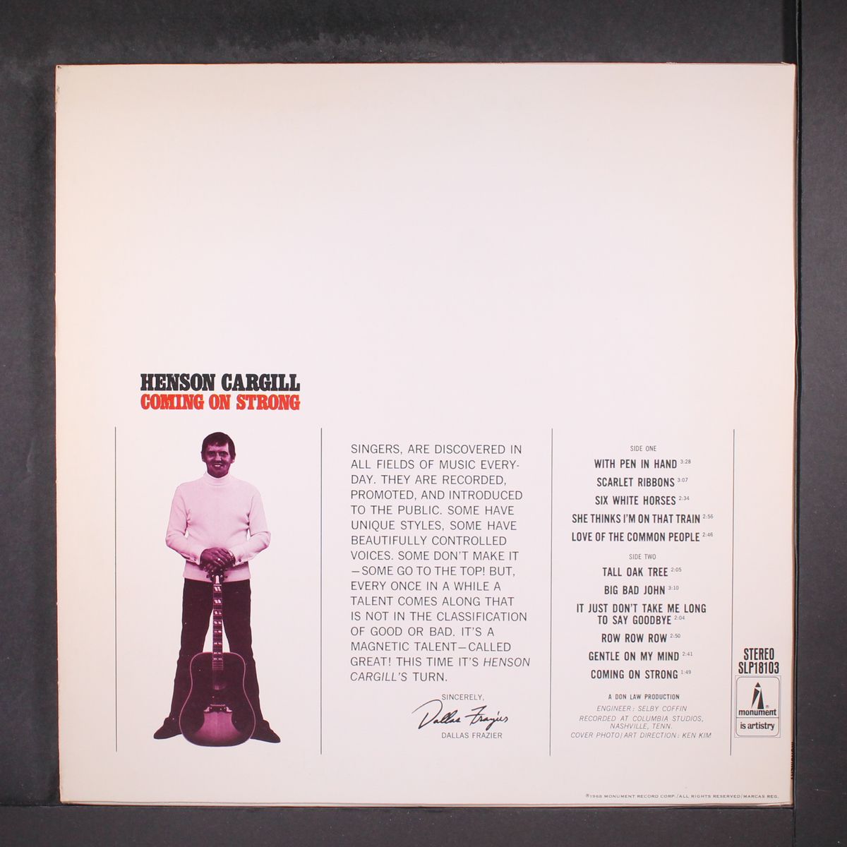 coming on strong by HENSON CARGILL