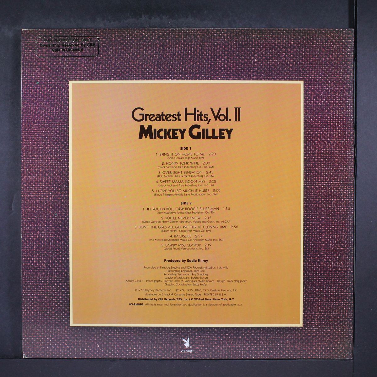 greatest hits, vol. 2 by MICKEY GILLEY