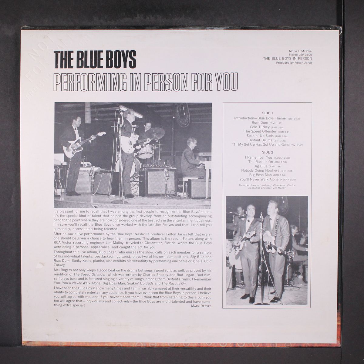 live in person by BLUE BOYS