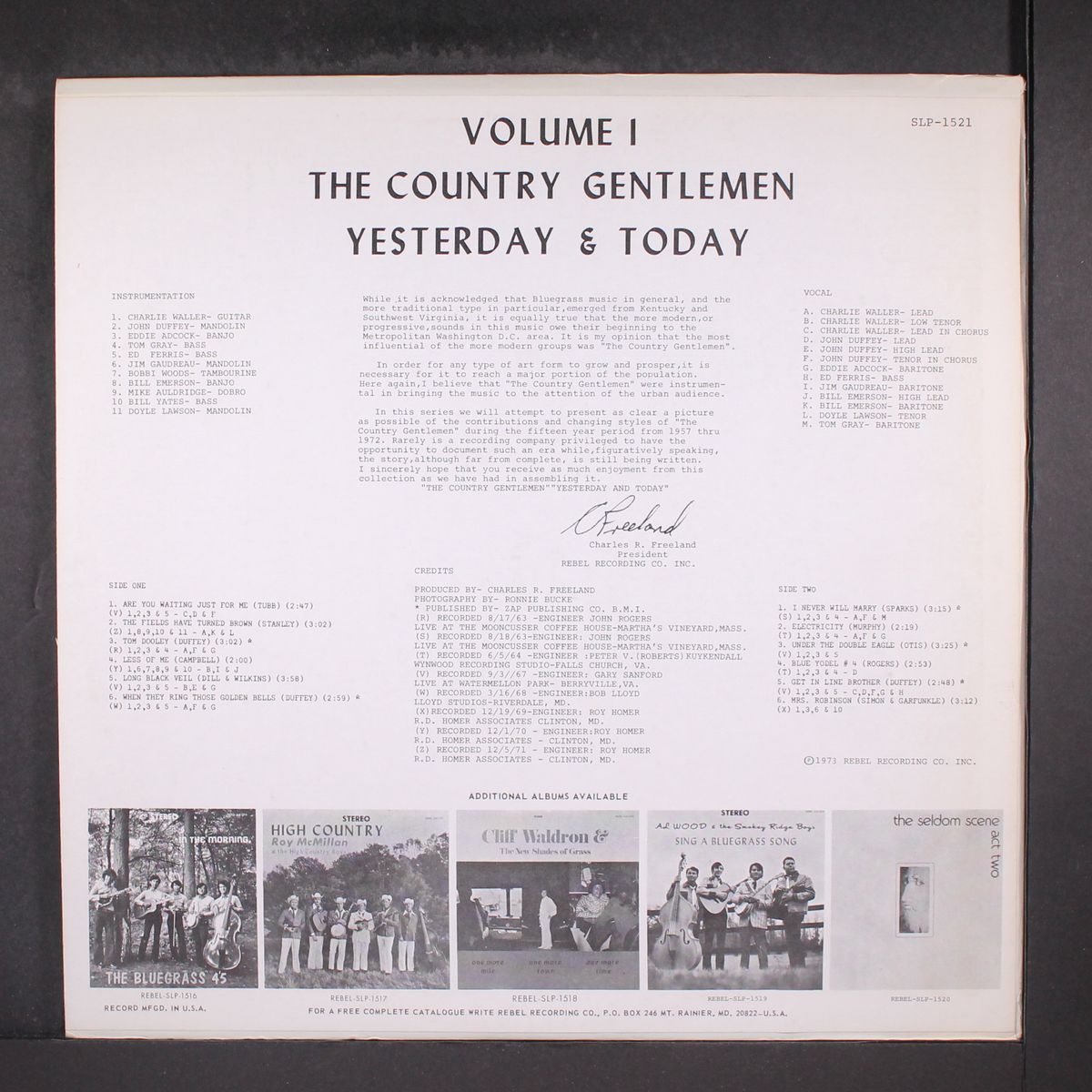 yesterday & today vol. 1 by COUNTRY GENTLEMEN