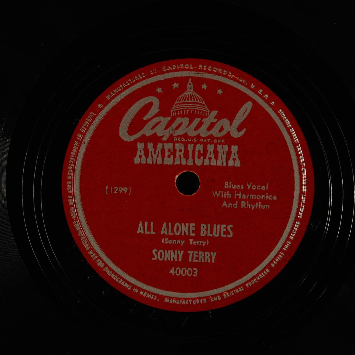 all alone blues / whoopin' the blues by SONNY TERRY