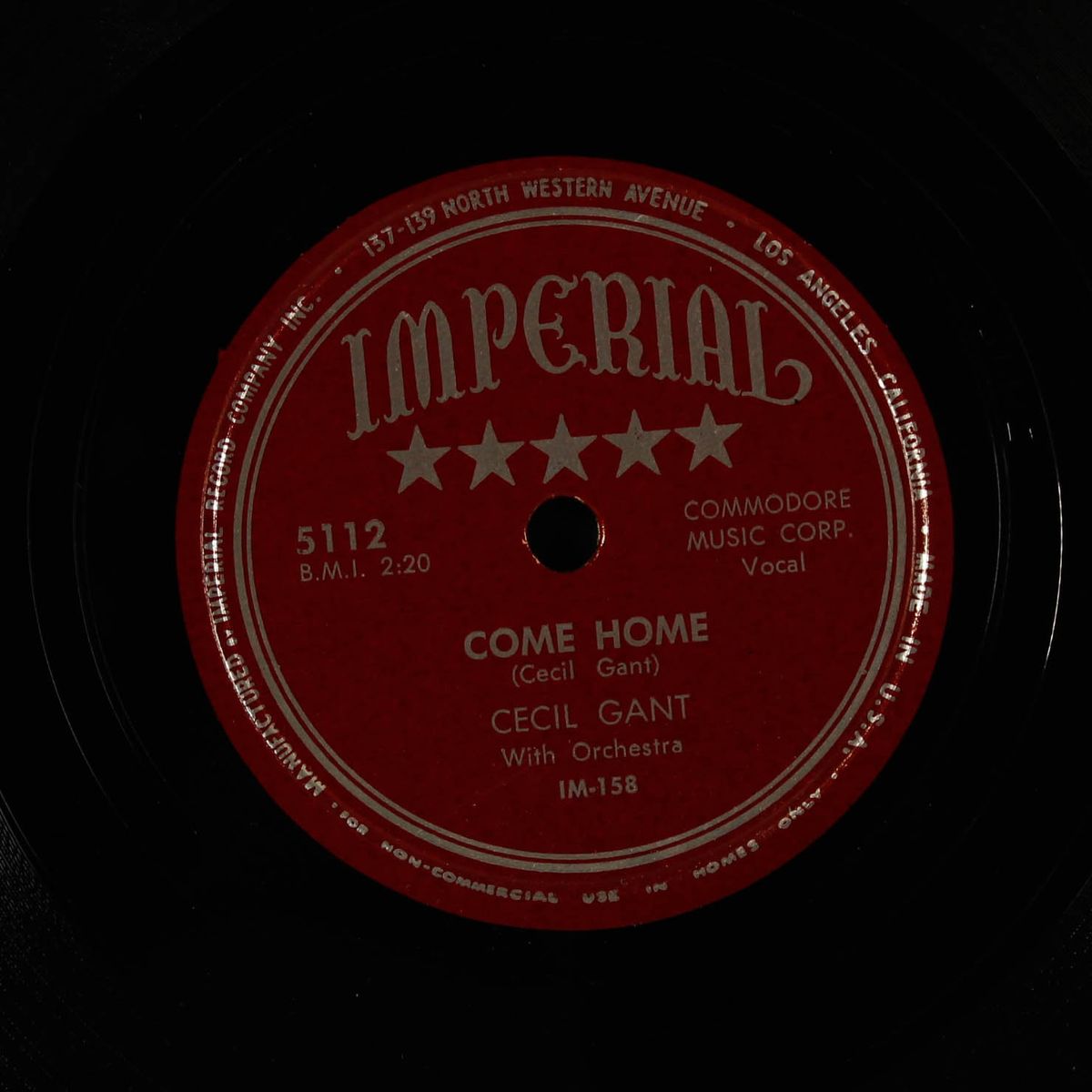 blues by cecil / come home by CECIL GANT