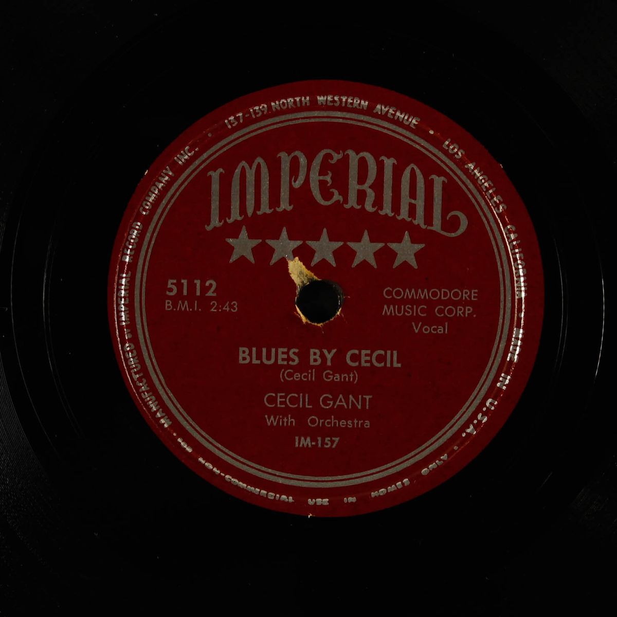 blues by cecil / come home by CECIL GANT