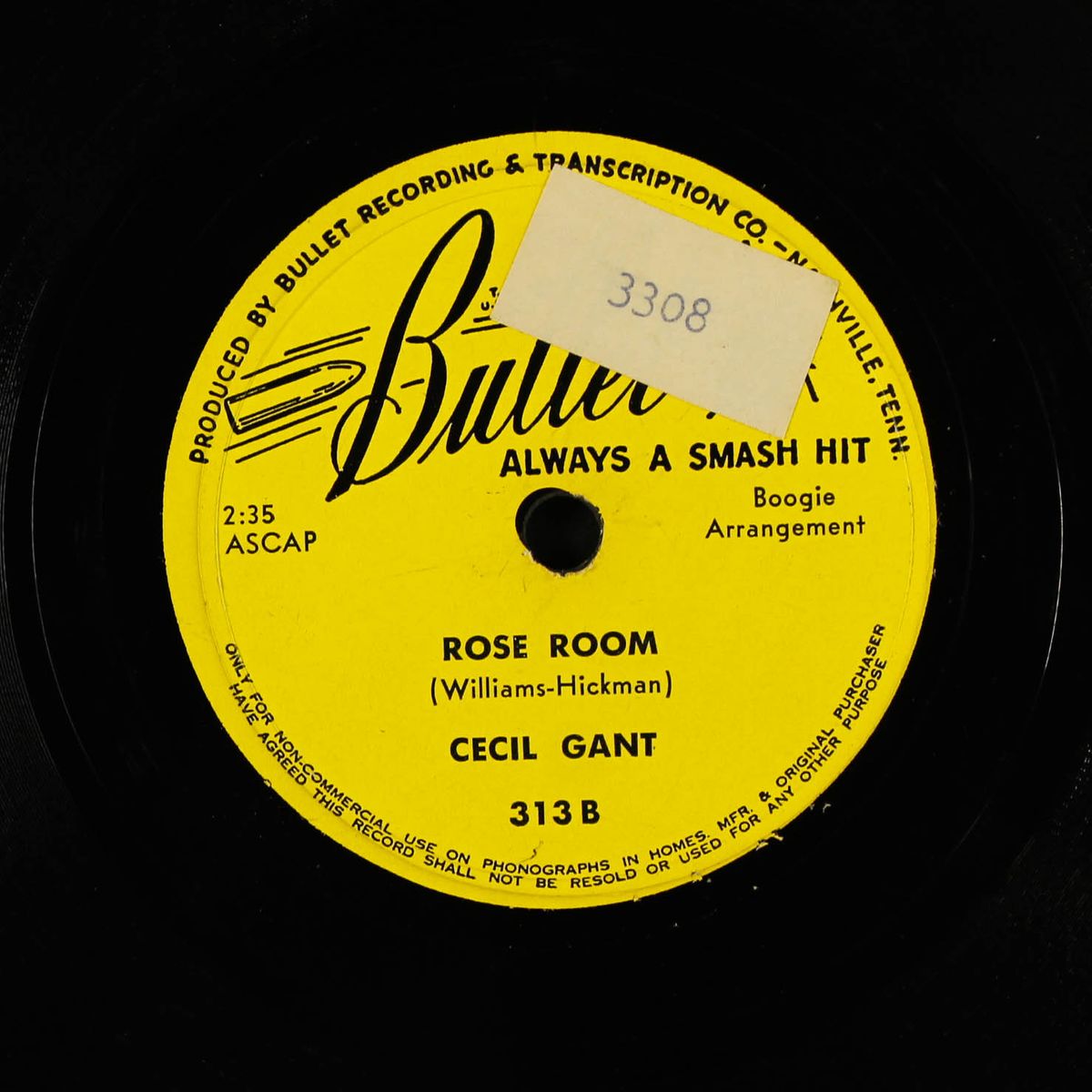 i'm singing the blues today / rose room by CECIL GANT