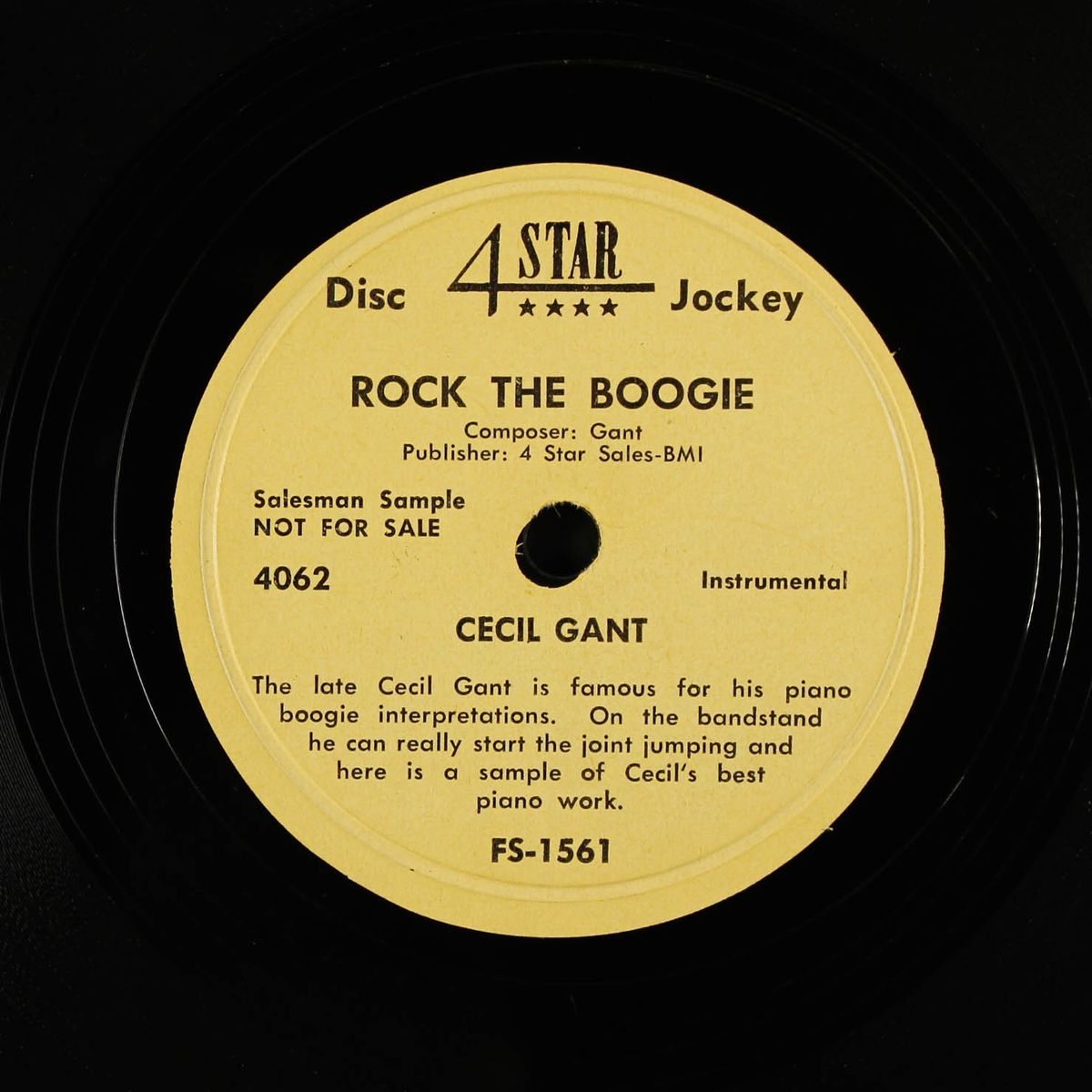 rock the boogie / i'll go on loving you by CECIL GANT