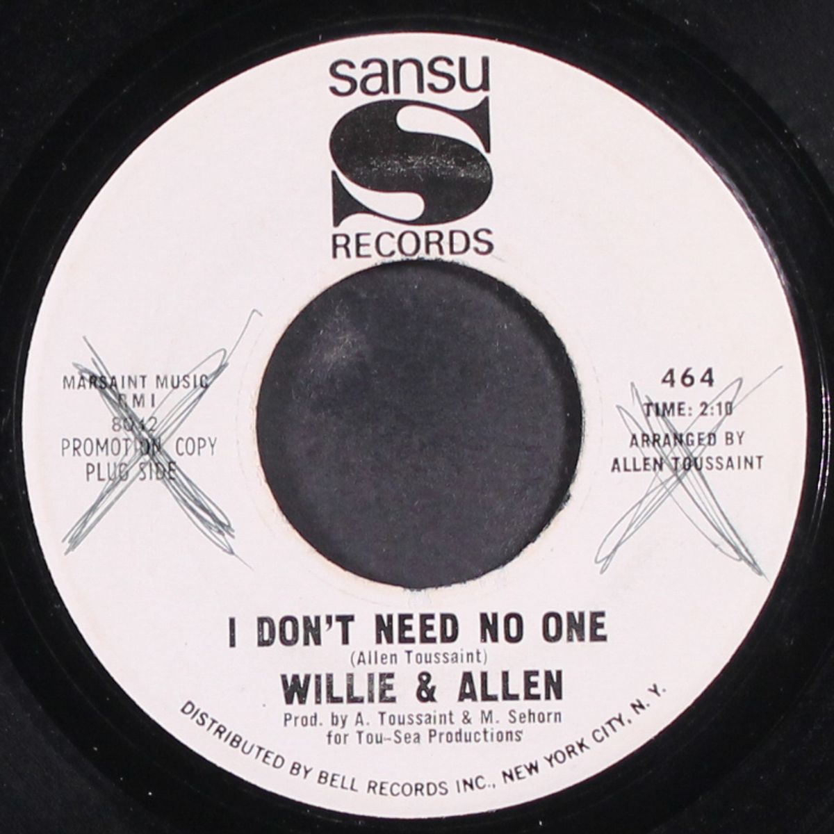 i don't need no one / baby do little by WILLIE & ALLEN