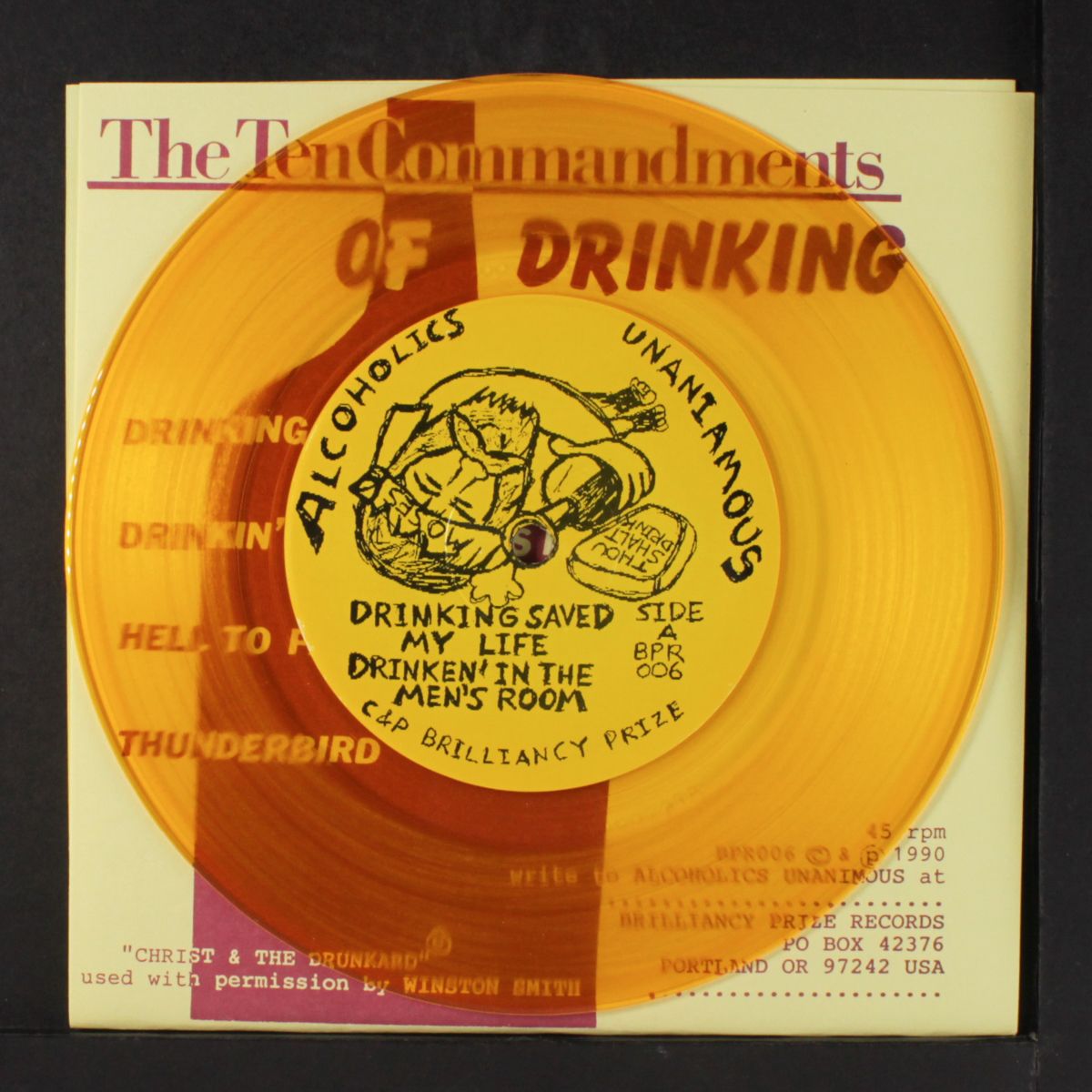 ten commandments of drinking by ALCOHOLICS UNANIMOUS