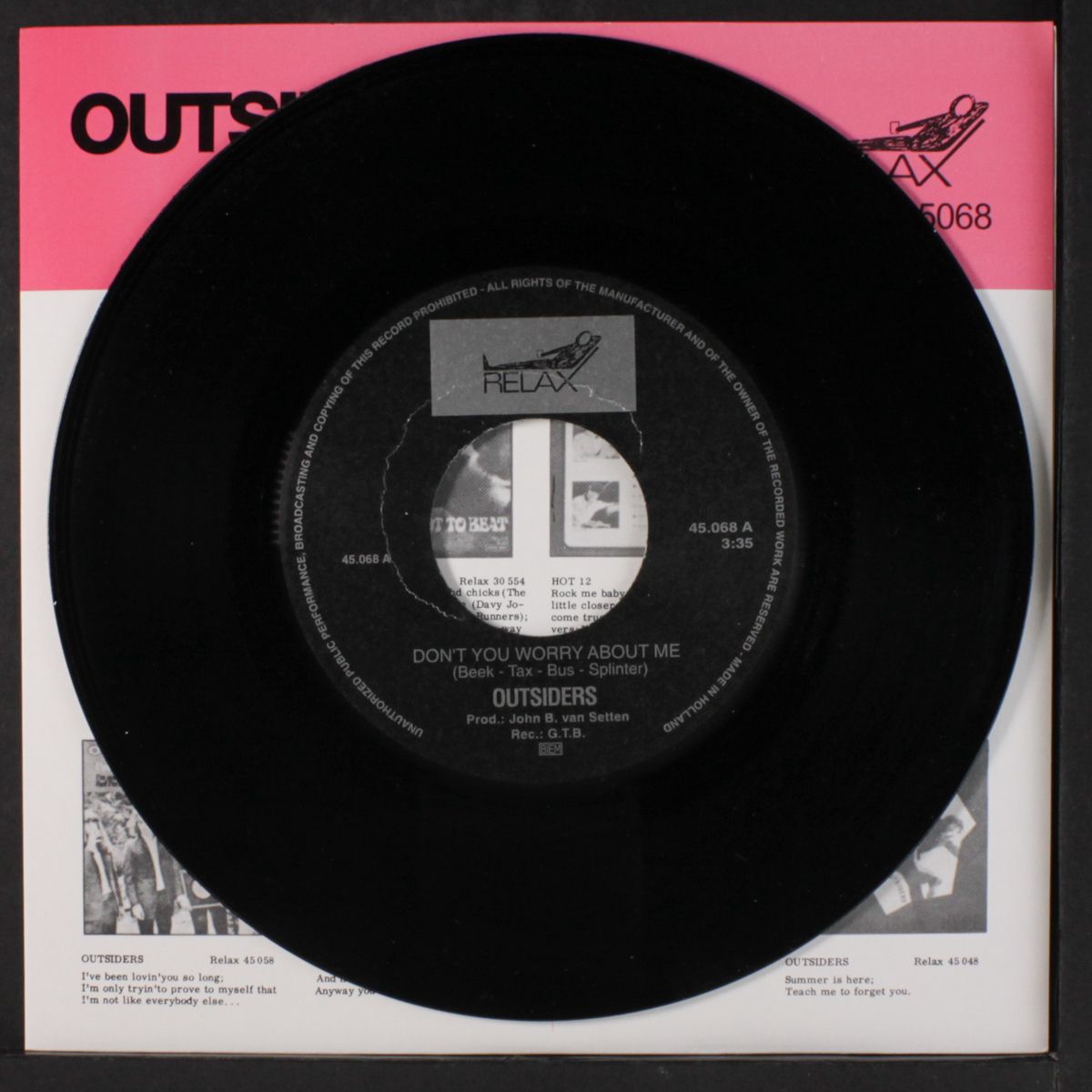 don't you worry about me by OUTSIDERS