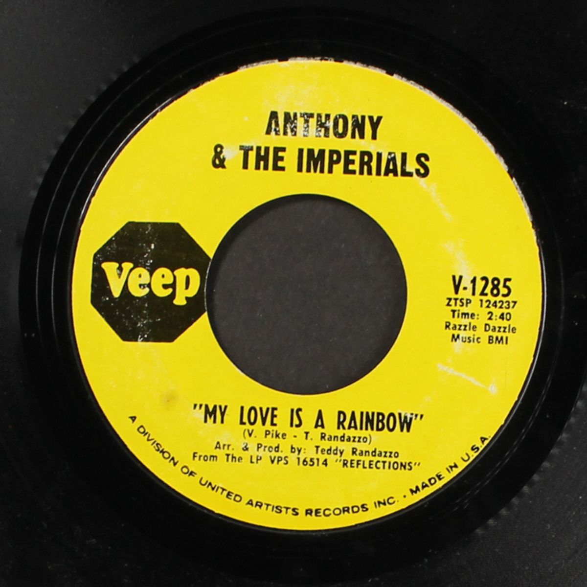 yesterday has gone / my love is a rainbow by ANTHONY & IMPERIALS