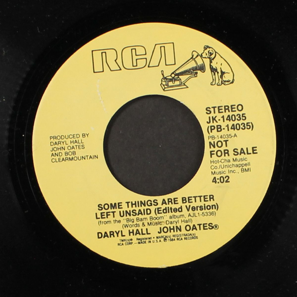 somethings are better left unsaid / same by DARYL HALL & JOHN OATES