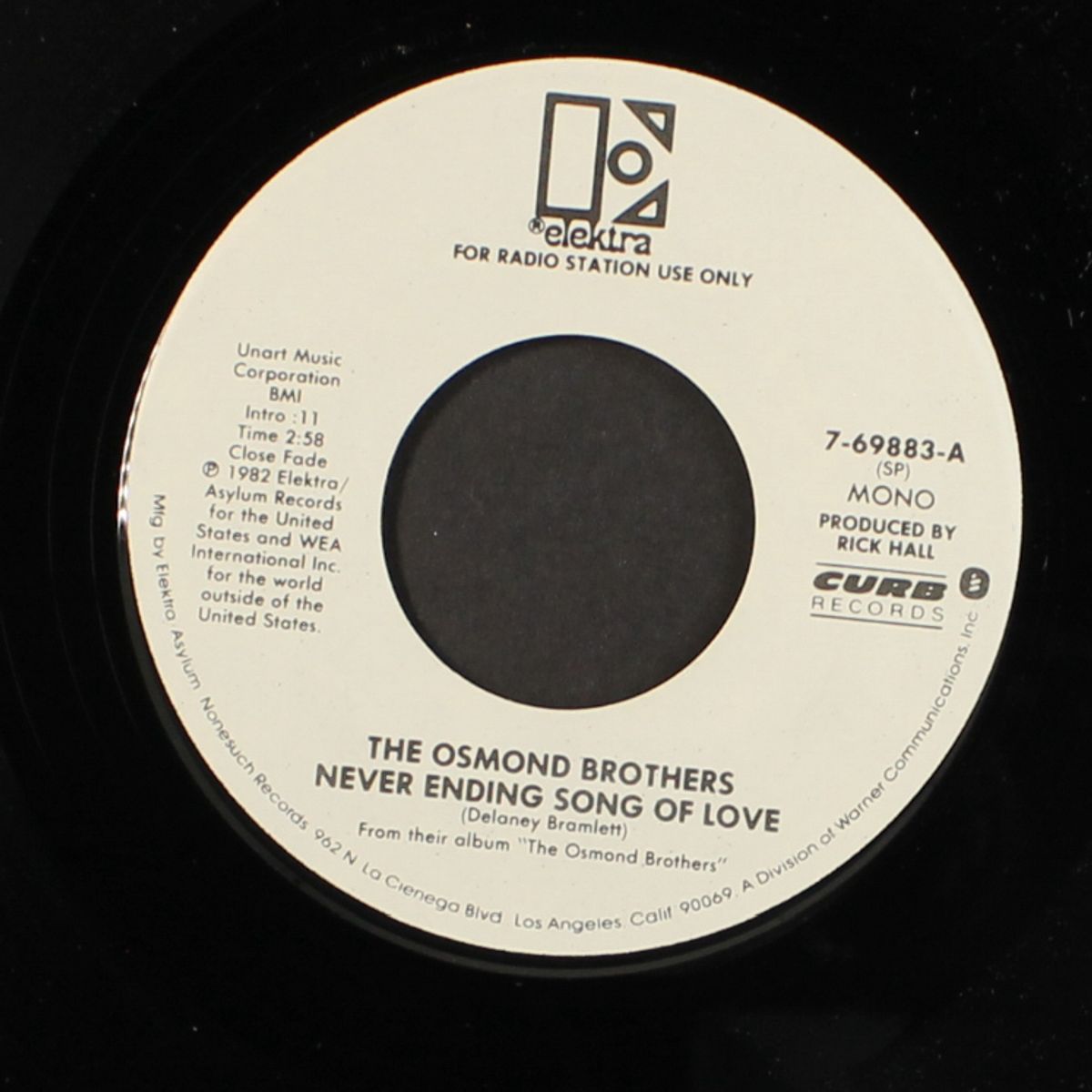 never ending song of love / mono by OSMOND BROTHERS