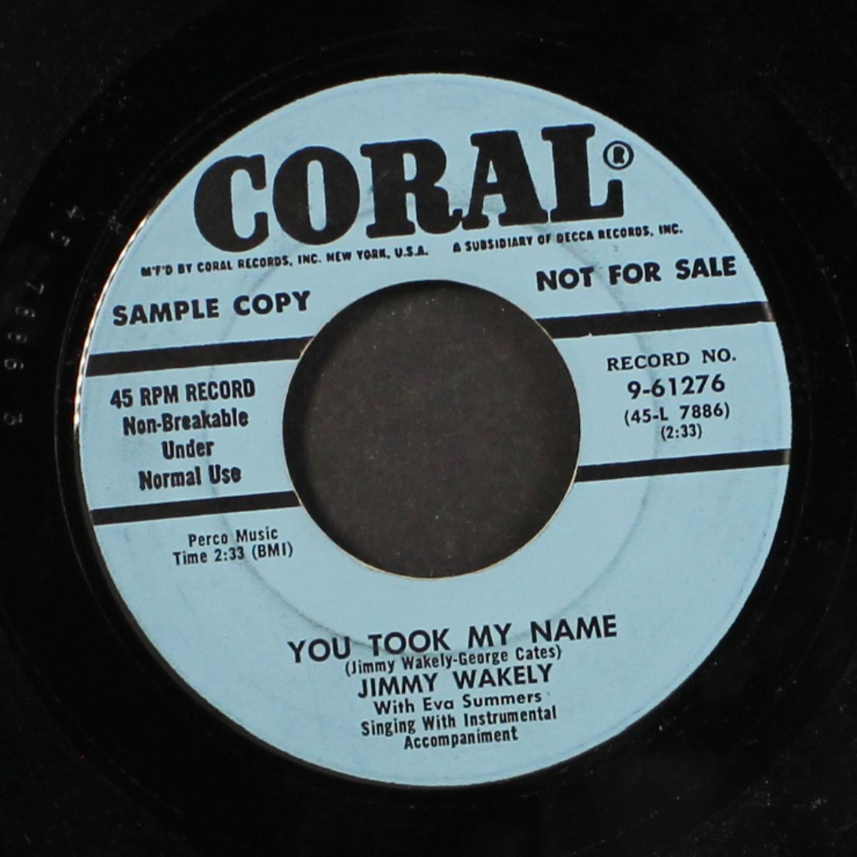 you took my name by JIMMY WAKELY