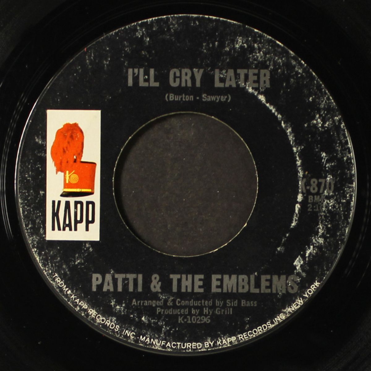 i'll cry later / one man woman by PATTI & EMBLEMS