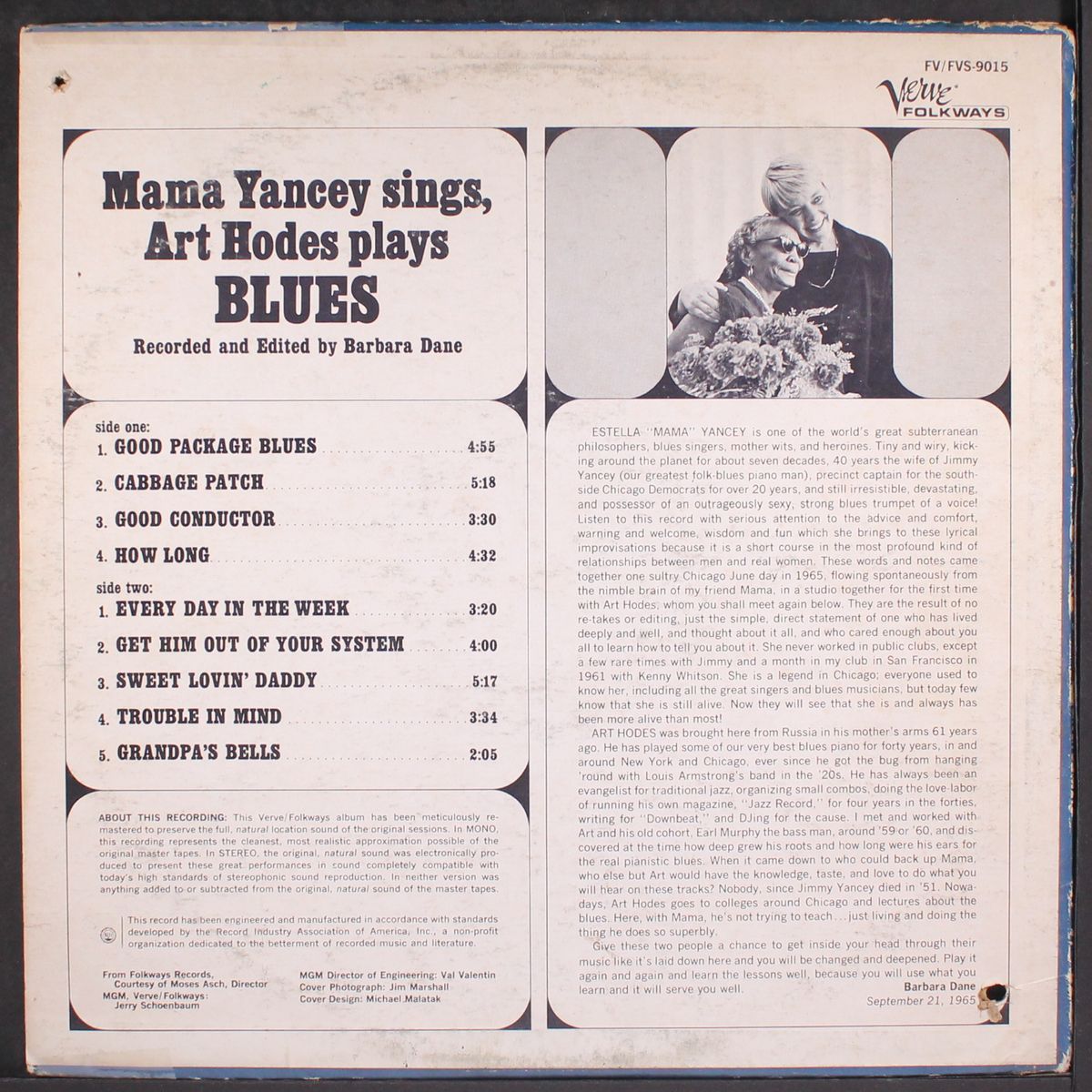sings, art hodes plays blues by MAMA YANCEY