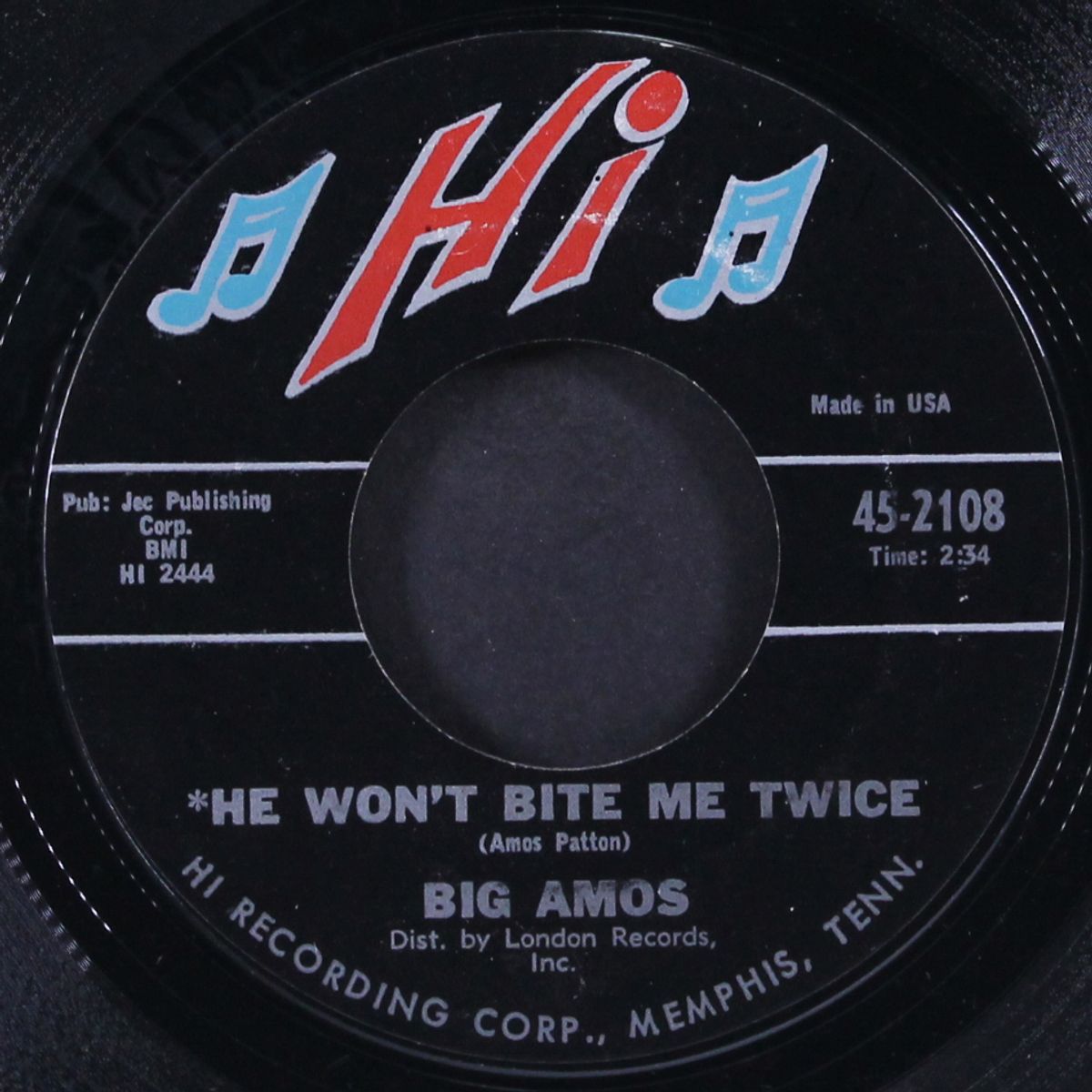 move with you baby / he won't bite me twice by BIG AMOS