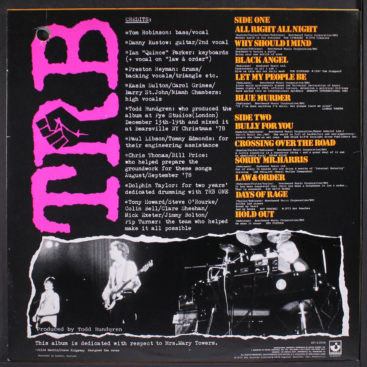trb two by TOM ROBINSON BAND