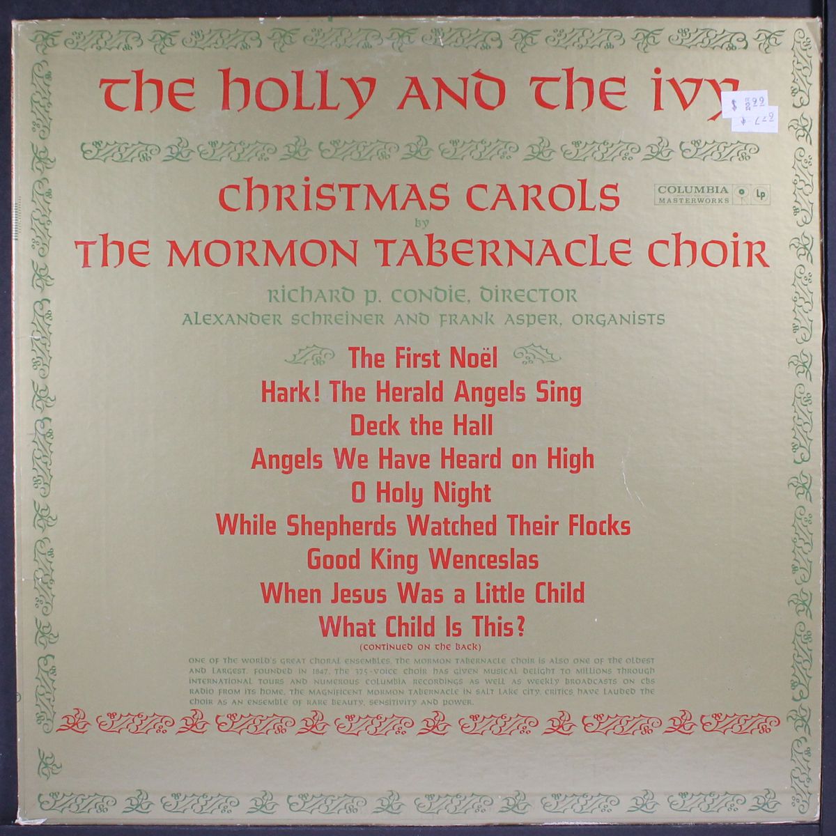 the holly and the ivy by MORMON TABERNACLE CHOIR